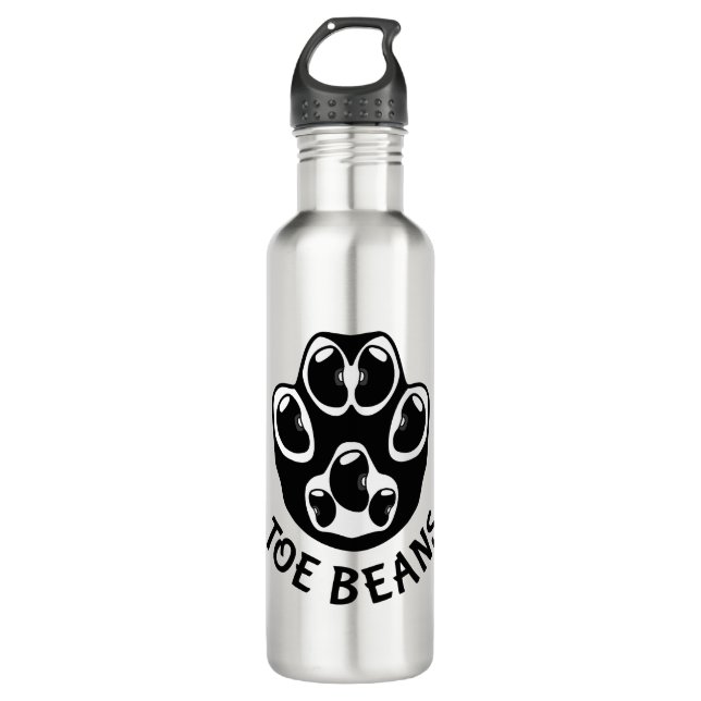 Tobohnen - Schwarze Bohnen Edelstahlflasche (Vorderseite)