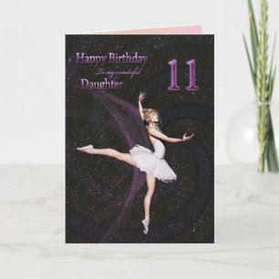 Tochter 11, Ballerina Geburtstagskarte Karte
