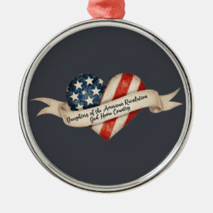 Töchter Amerikanische Revolution Gott Heimat Land Ornament Aus Metall