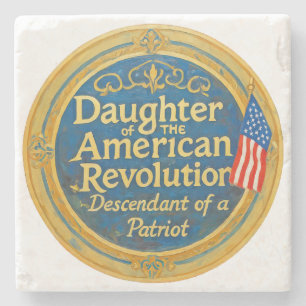 Tochter Amerikanische Revolution Nachfahre Patriot Steinuntersetzer