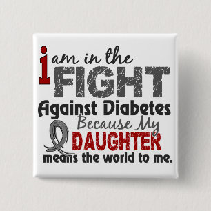 Tochter bedeutet Welt zu mir Diabetes Button