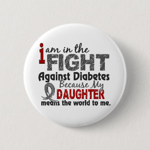 Tochter bedeutet Welt zu mir Diabetes Button