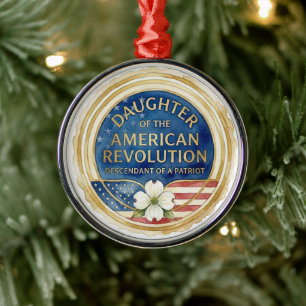 Tochter der American Revolution Patriot USA Ornament Aus Metall