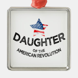 Tochter der amerikanischen Revolution DAR Stern rw Ornament Aus Metall