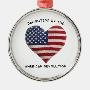Töchter der Amerikanischen Revolution DAR US Herz Ornament Aus Metall
