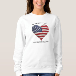 Töchter der Amerikanischen Revolution DAR US Herz Sweatshirt