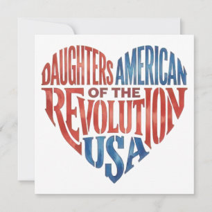 Töchter der Amerikanischen Revolution USA Herz Karte