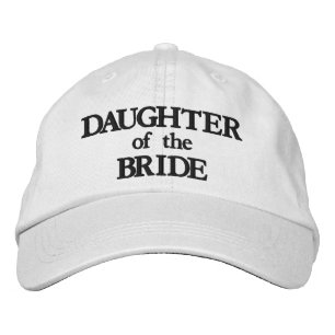 Tochter der Braut schwarz weiß elegante Hochzeit Bestickte Baseballkappe