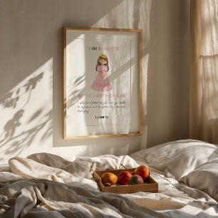 Tochter der King Christlich Baby Print Poster