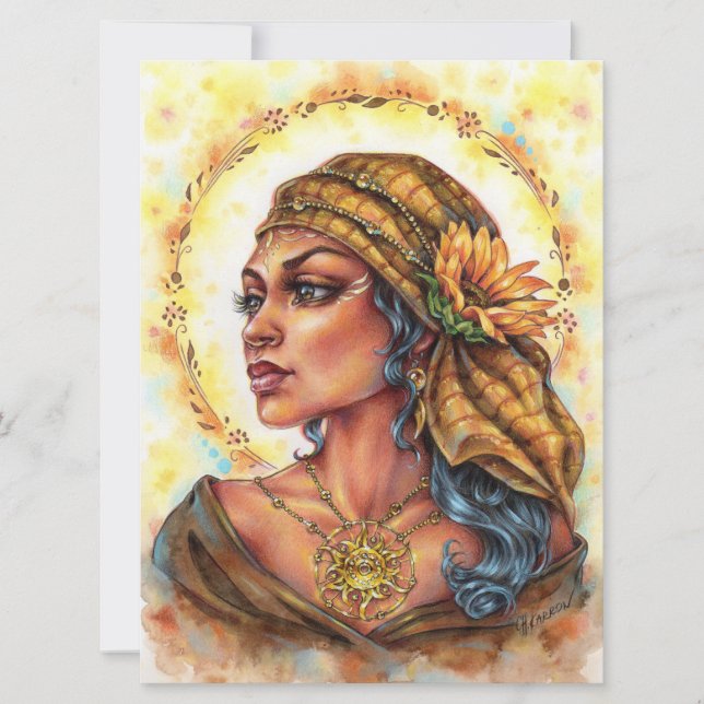 Tochter der Sun Art Card Verzauberung Golden (Vorderseite)