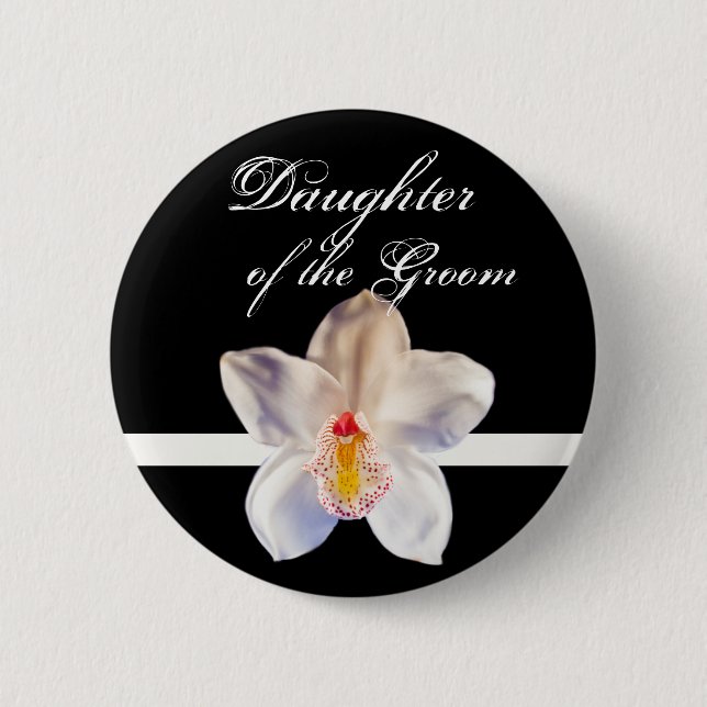 Tochter des Groom Wedding ID Abzeichens Button (Vorderseite)