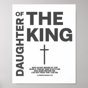 Tochter des Königs Jesus, Christliche Frau Poster