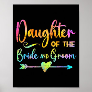 Tochter des T-Shirts der Gefärbte Krawatte Weddin Poster