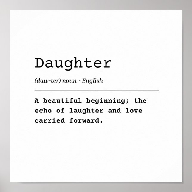 Tochter - Ein wunderschöner Anfang Poster (Vorne)