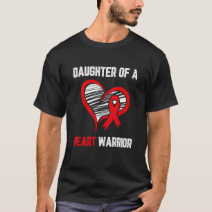Tochter eines Herzens Kriegers Herzkrankheit Bewus T-Shirt