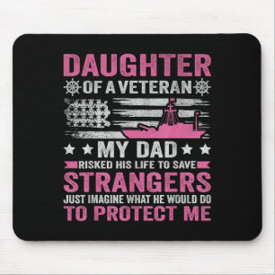 Tochter eines Veteranen US-Veteran Vater Tochter V Mousepad