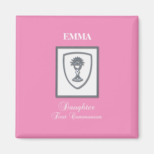 Tochter, Erste Kommune Silver Chalice Magnet (Vorne)