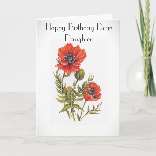 TOCHTER-GRUSS-KARTE KARTE (Vorderseite)