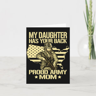 Tochter hat Rücken - Stolz Army-Mutter-Shirt Mutte Karte
