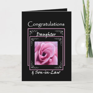 TOCHTER Herzlichen Glückwunsch zur Hochzeit - Pink Karte