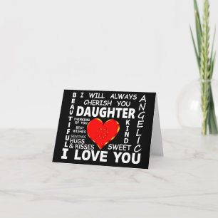 Tochter, ich liebe dich karte