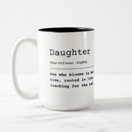 Tochter - in Liebe gewurzelt Zweifarbige Tasse