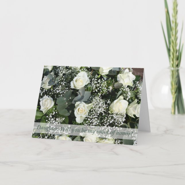 Tochter, ist bitte meine Trauzeugin? Einladung (Vorderseite)