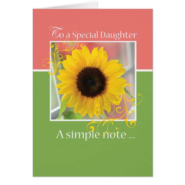 Tochter, nur ein Hinweis Sonnenblume (Vorne)