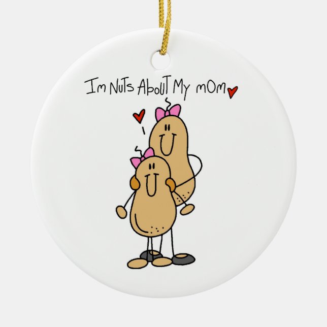 Tochter - Nüsse über meine Mama-T - Shirts und Keramik Ornament (Vorne)