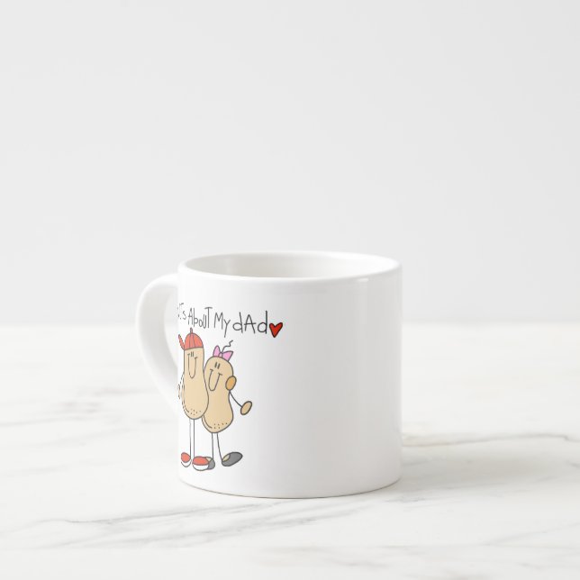 Tochter - Nüsse über meine Vater-T - Shirts und Espressotasse (Vorderseite Links)