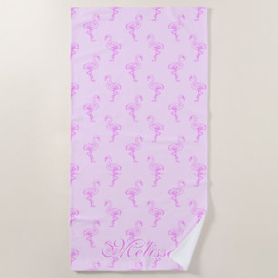 Tochter Sommer Reise Rosa Flamingo Strandtuch