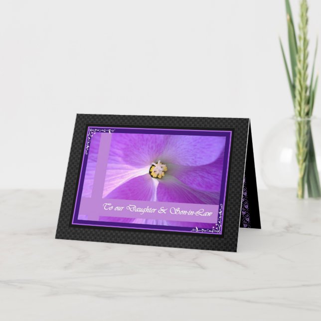 Tochter und Schwiegersohn - Hochzeit Glückwunsch Karte (Vorderseite)