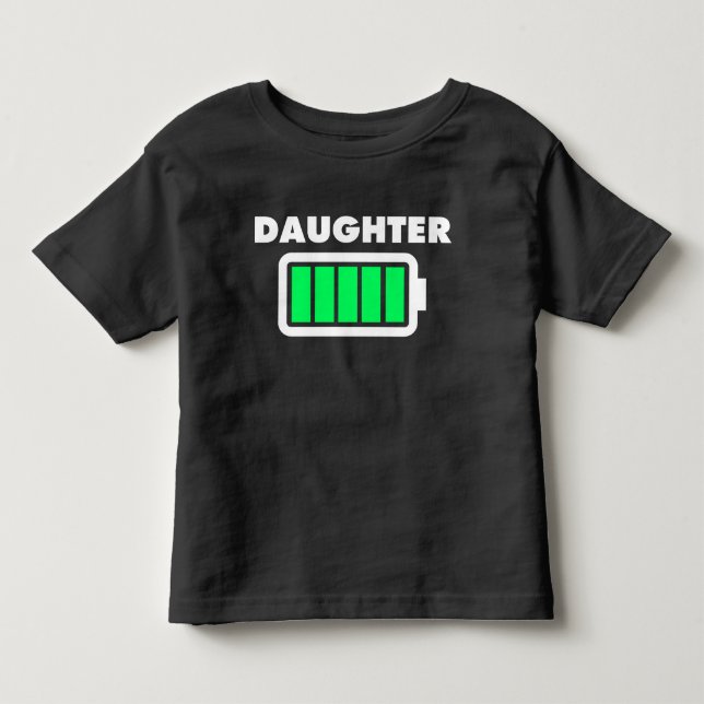 Tochter-volles Batterie-Shirt Kleinkind T-shirt (Vorderseite)