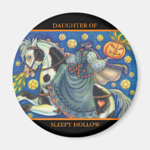 TOCHTER VON SLEEPY HOLLOW HALLOWEEN MAGNET Rund