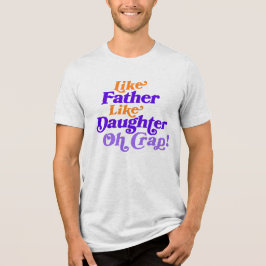 Tochter zu Vater Geschenke hinzufügen Foto Zurück Tri-Blend Shirt