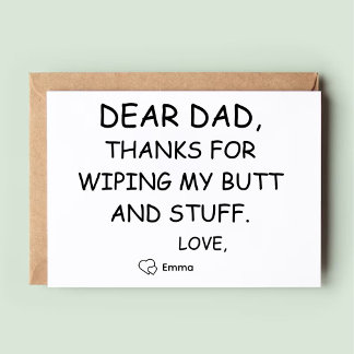 Tochter zum lieben Vater Funny Birthday Card Einladung