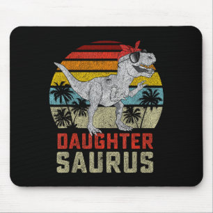 Töchteraurus Trex Dinosaur Tochter Saurus Familie Mousepad