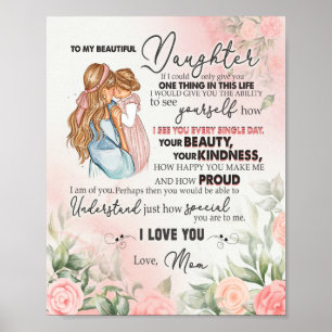 Tochtergeschenk Brief an meine Tochter aus der M Poster