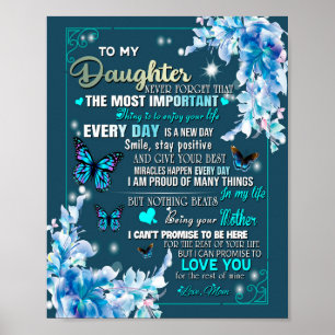 Tochtergeschenk   Brief an meine Tochter aus der M Poster