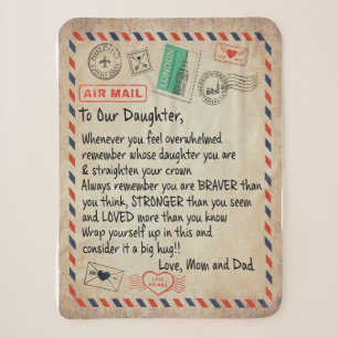 Tochtergeschenk   Für unsere Tochter Liebe vom Vat Sherpadecke