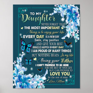 Tochtergeschenke   Brief an meine Tochter aus dem  Poster