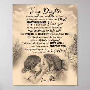 Töchterliebhaber An meine Tochter Liebe Mama Poster