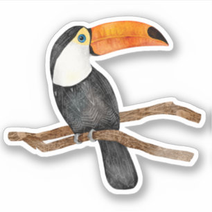 Toco Toucan, kundenspezifisch geschnitten Vinyl St Aufkleber