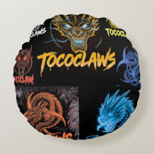 TOCOCLAWS Drachenbataillon: Toxischer Biohazard-Au Rundes Kissen
