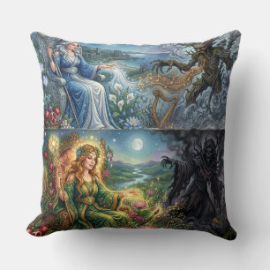 TOCOCLAWS Fantasy-Göttin und Baum-Monster-Magie A Kissen