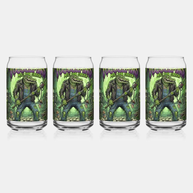 TOCOCLAWS Million Green Alligator Monster Throw  Dosenglas (Vorderseite)