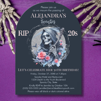 Tod an meinem jugendlichen Grim Sensenmann 30. Geb Einladung