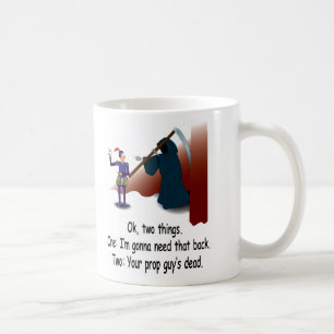 Tod auf Bühne Kaffeetasse