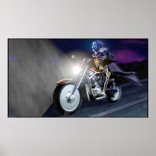 Tod auf einem Fahrrad Poster