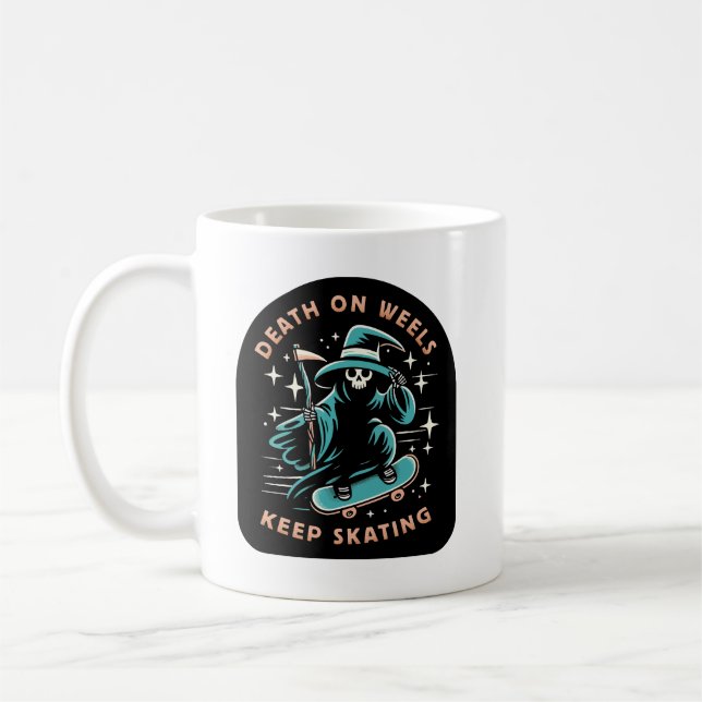 Tod auf Rädern - Behalten Skaten Kaffeetasse (Links)